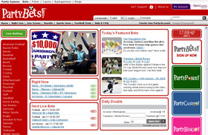 PartyBets Front Page